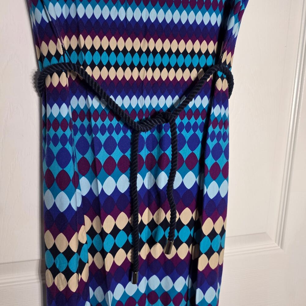 Ellen Tracey Luxury Rayon Blend Dress with Rope Belt Size 10 - Picture 3 of 7